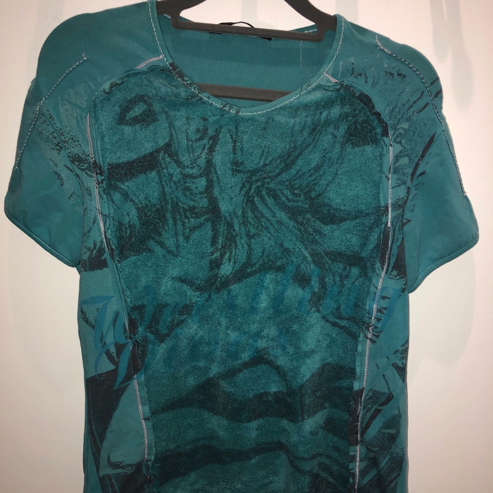 Alessandro de benedetti Teal Blue size L Tshirt